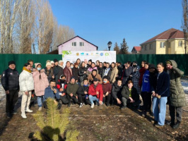 Активная молодежь Программы «Медаль Елбасы» провела торжественное открытие аллеи 